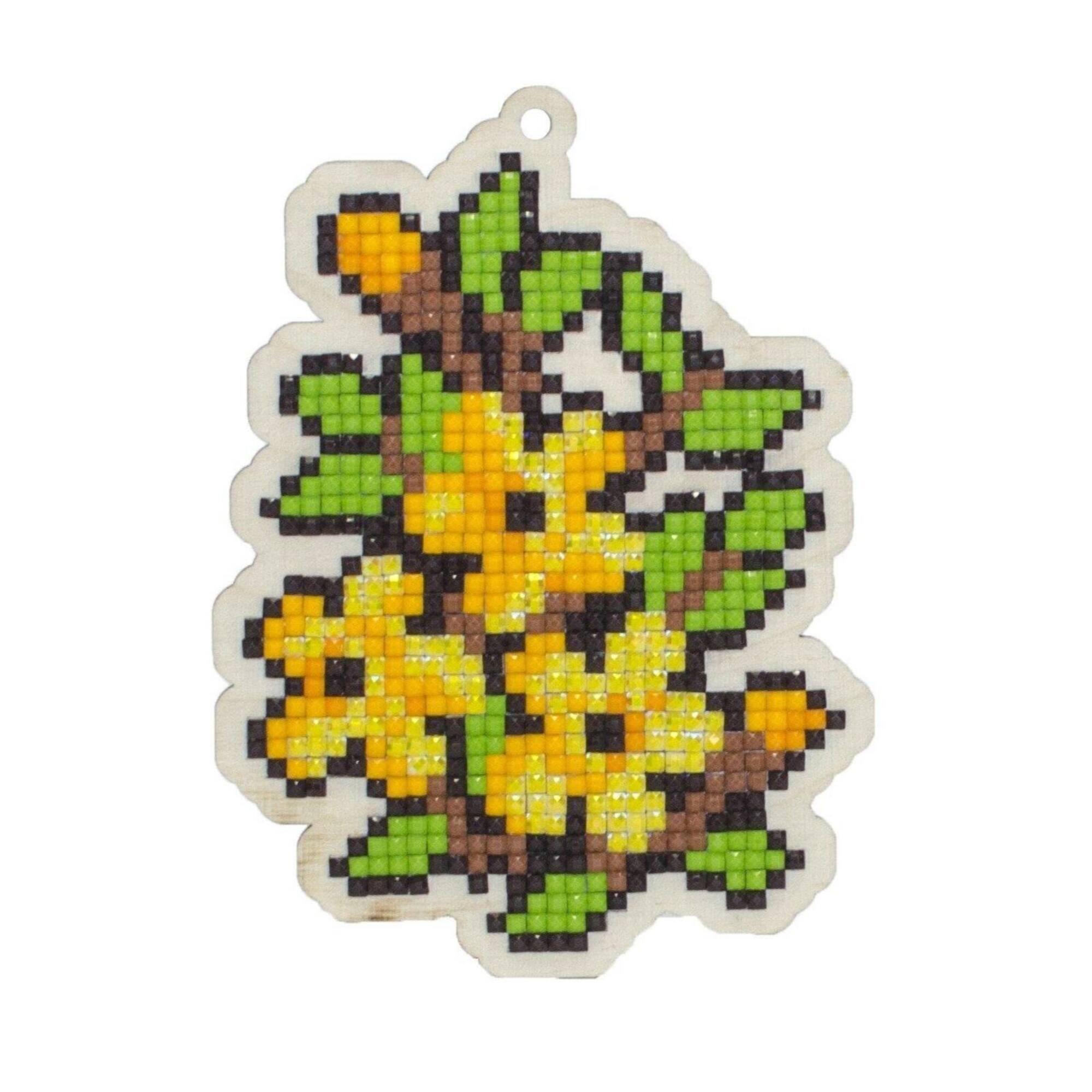 Wizardi Diamond Painting Kit Yellow Pansies